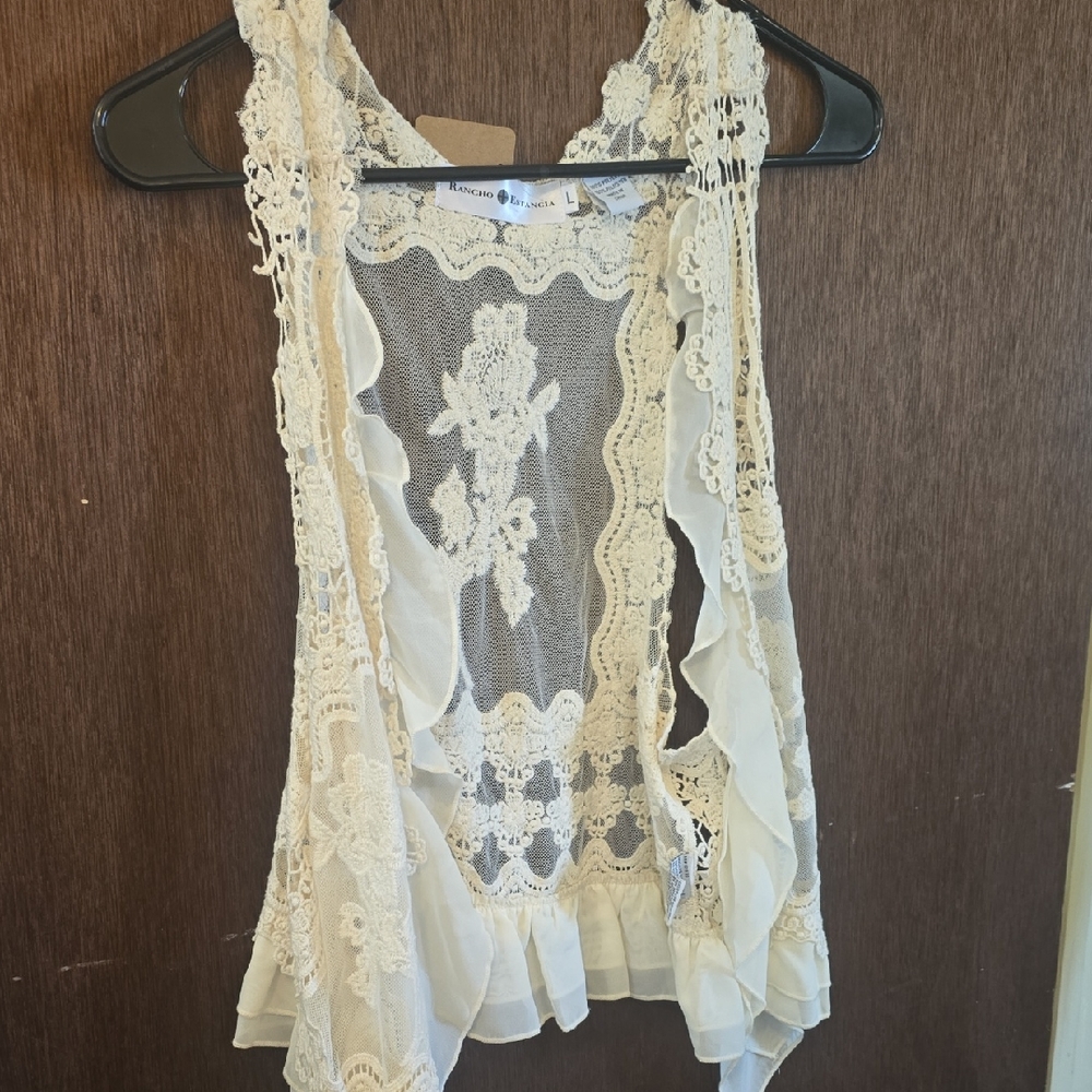 Lace & Crochet Cream Camisole -